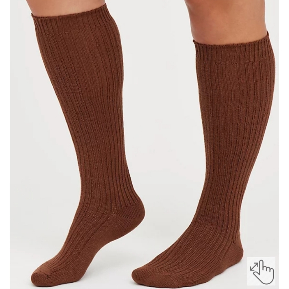 🆕️🧦PLUS SIZE BROWN KNEE-HIGH SOCKS - PLUS SIZE🧦